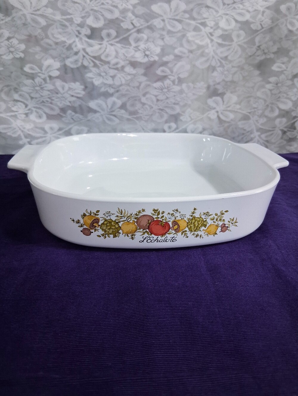 Vintage Corning Ware 10" Spice Of Life L'Echalote Casserole A-10-B 2.5 Liter
